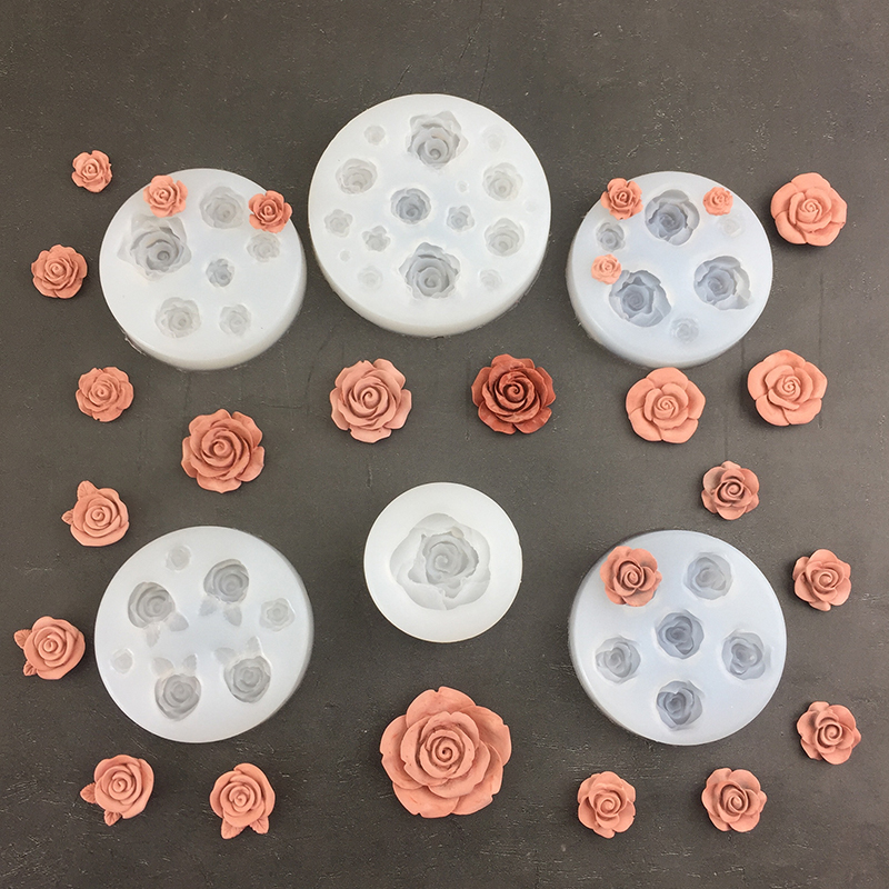 Soap Making Dish - 3D Rose Flower Shape Leaf Silicone