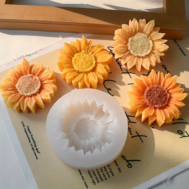 Soap Making Dish - Vibrant 3D Sunflower Silicone Mold for