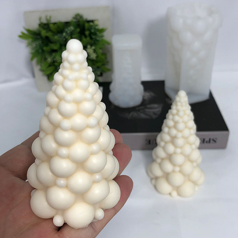 Soap Making Additives - 3D Bubble Christmas Tree Silicone Candle