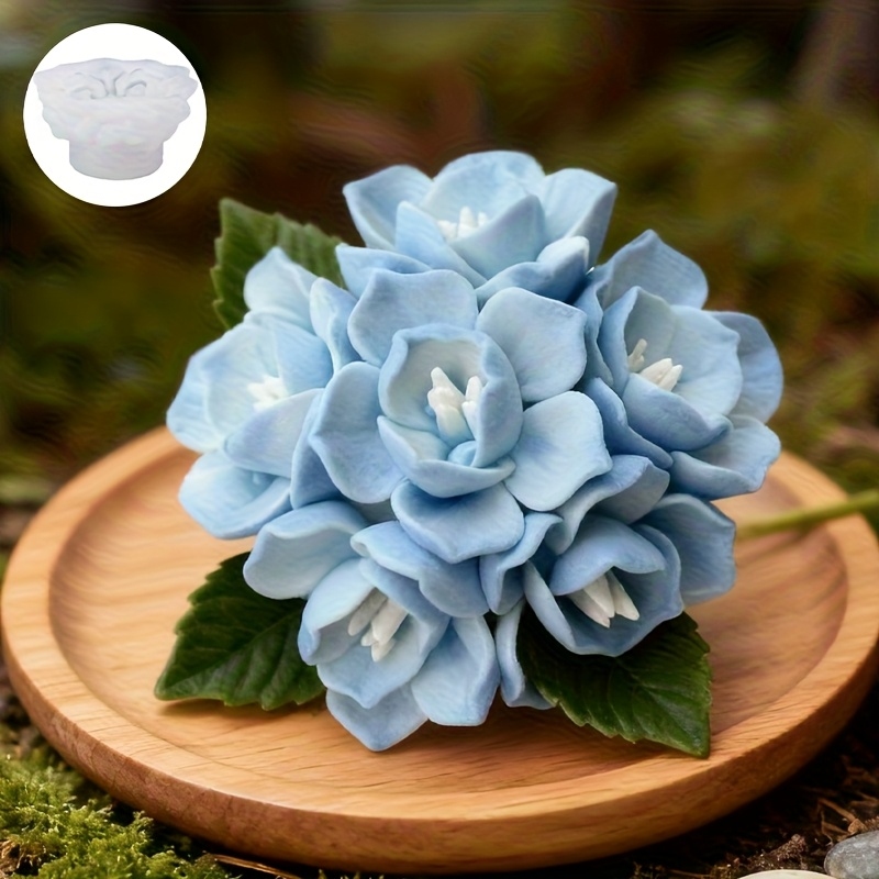 Soap Making Dish - 1 Hydrangea Candle Silicone Mold，Suitable for