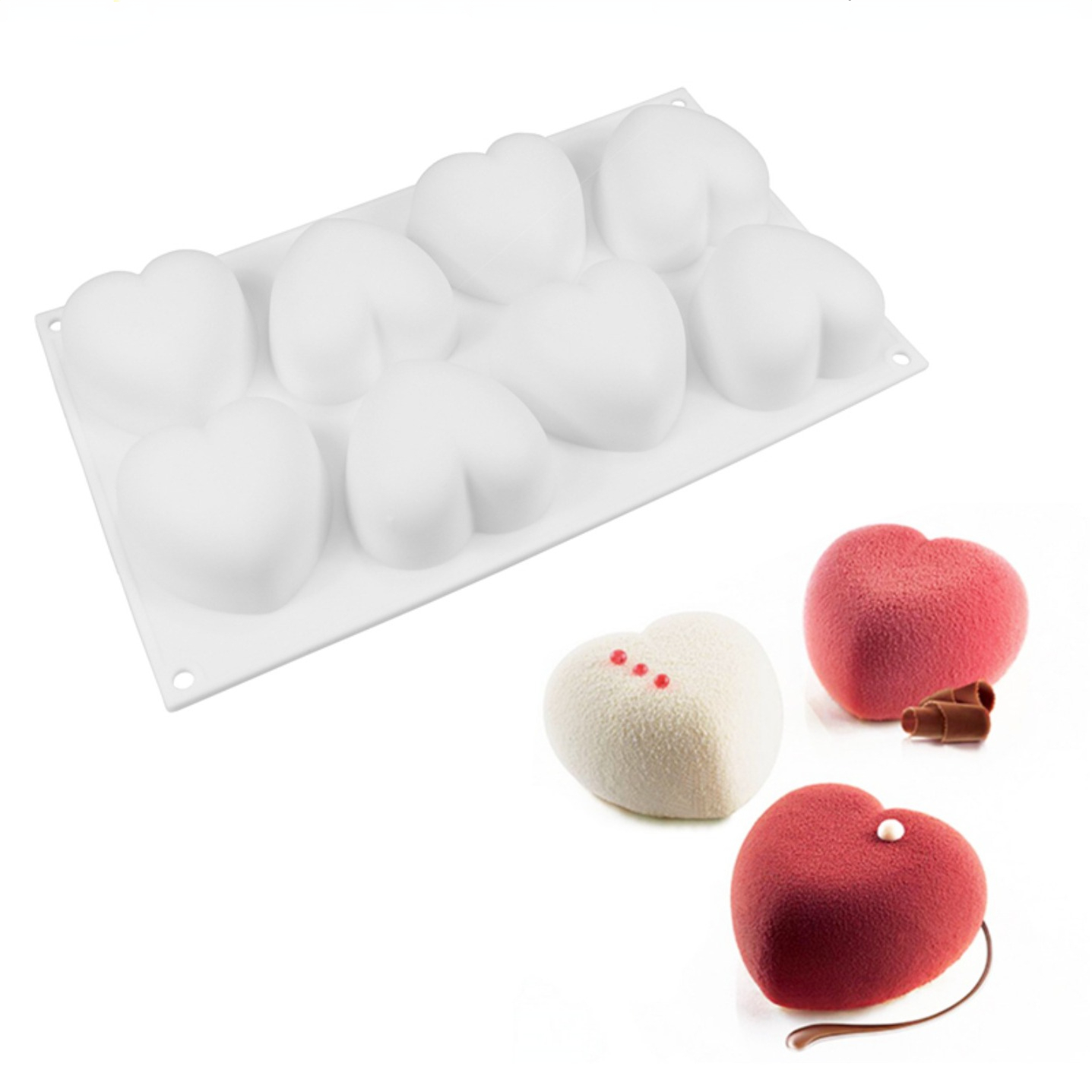 Soap Making Utensils - Love Heart Silicone Soap Mold Handmade