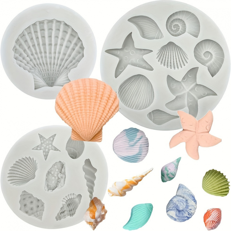 Soap Making Utensils - 3pcs/set, Shell Mold Set, Irregular Shape,