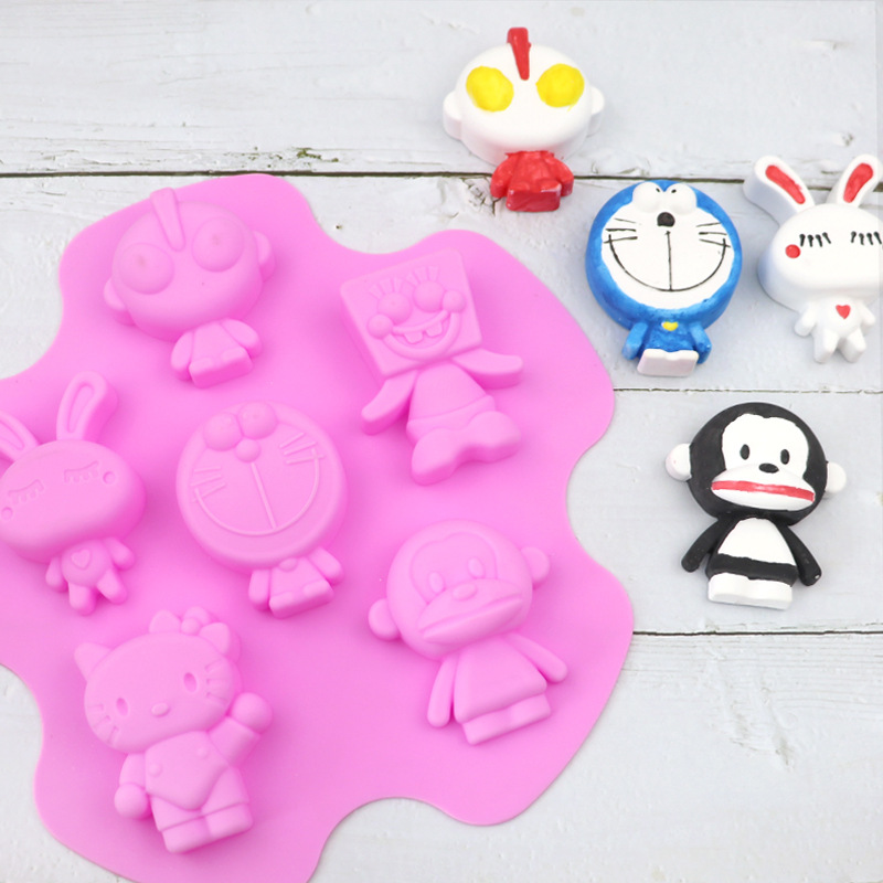 Soap Making Utensils - 1PCS ReadStar 6CA103RD041 6 Cavities Cartoon