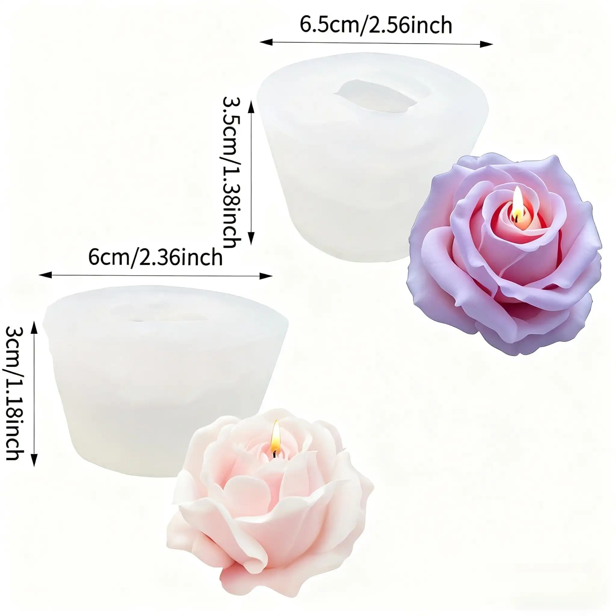 2-Piece Romantic 3D Rose Silic - đánh giá và giá Soap Making Additives