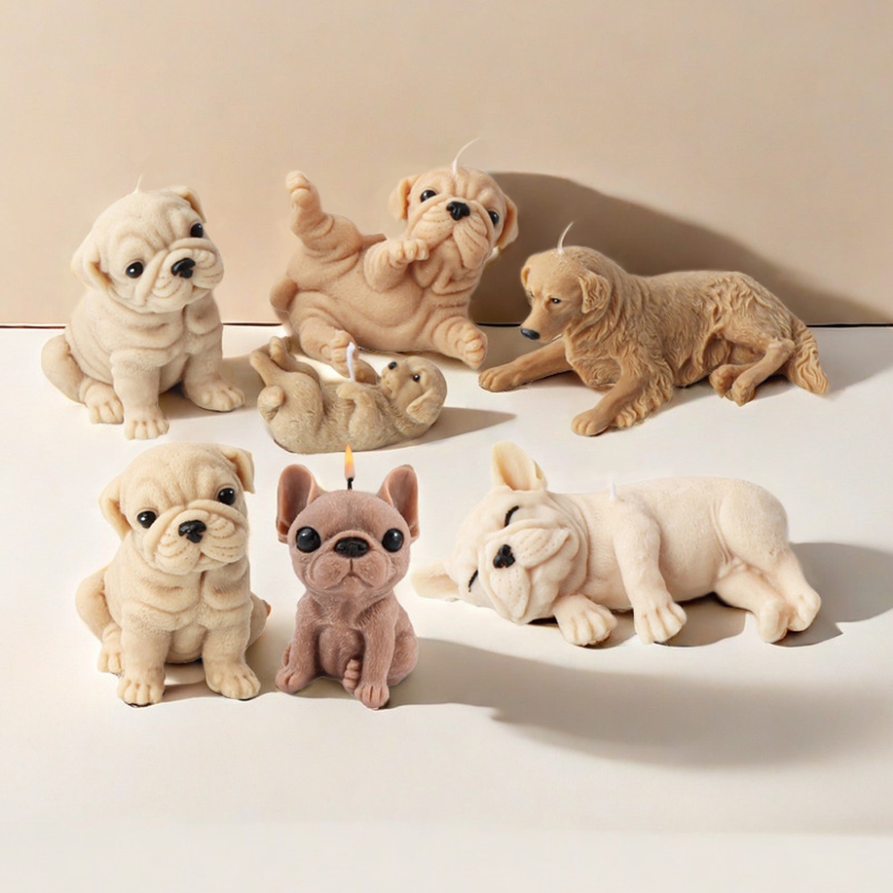 3D Dog Silicone Candle Molds S - đánh giá và giá Soap Making Additives