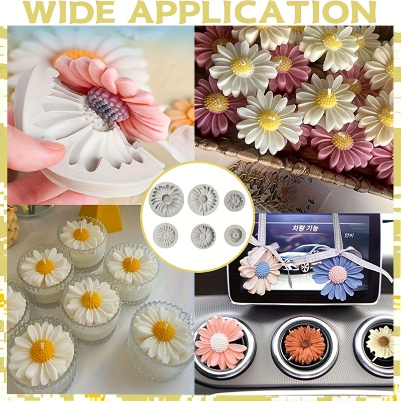 6 Pieces，Sunflower Daisy Silic - đánh giá và giá Soap Making Utensils