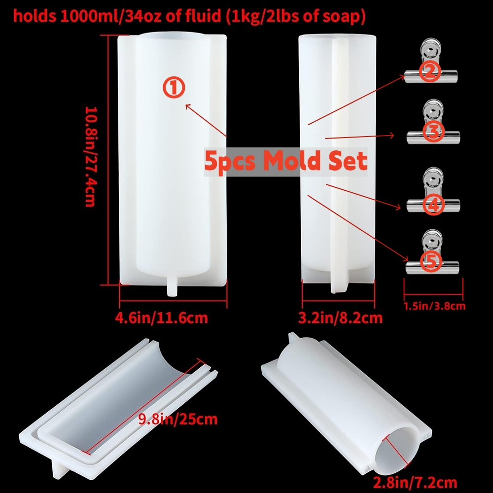 Big Cylinder Tube Soap Mold wi - đánh giá và giá Soap Making Store