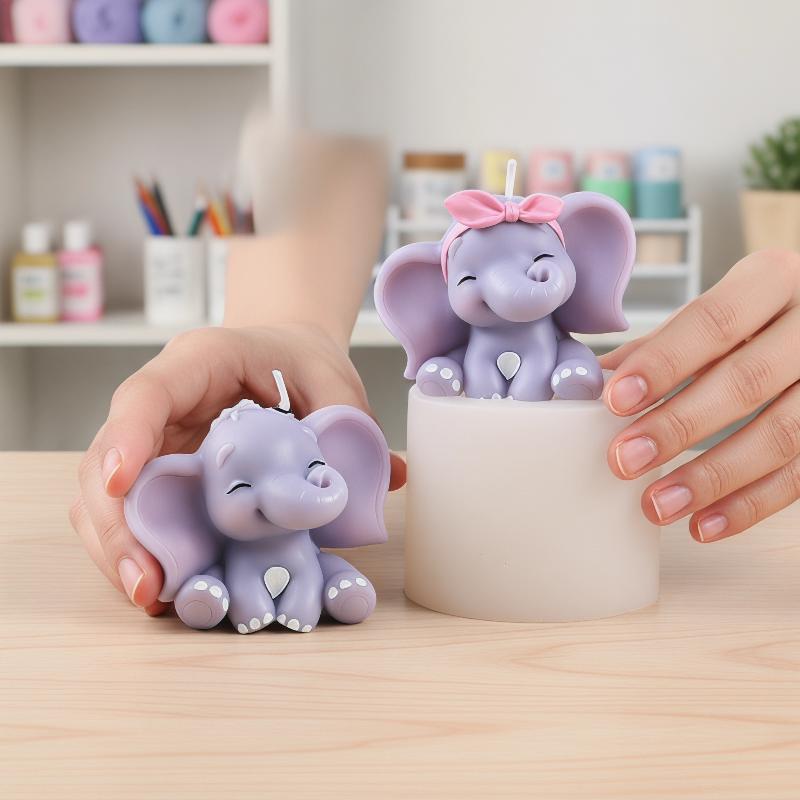Cute 3D Elephant Silicone Cand - đánh giá và giá Soap Making Dish
