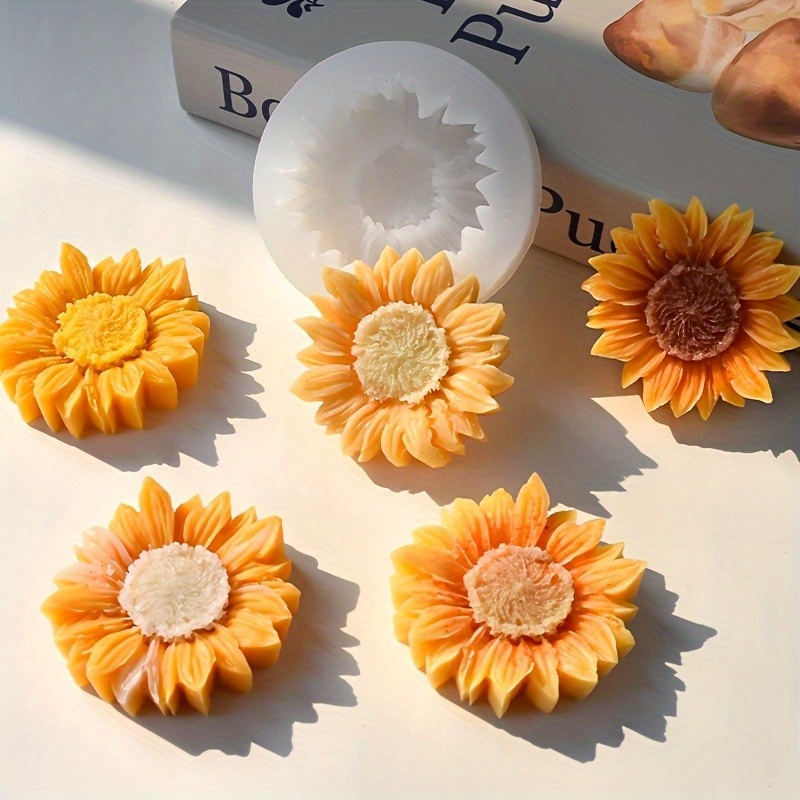 Vibrant 3D Sunflower Silicone  - đánh giá và giá Soap Making Dish