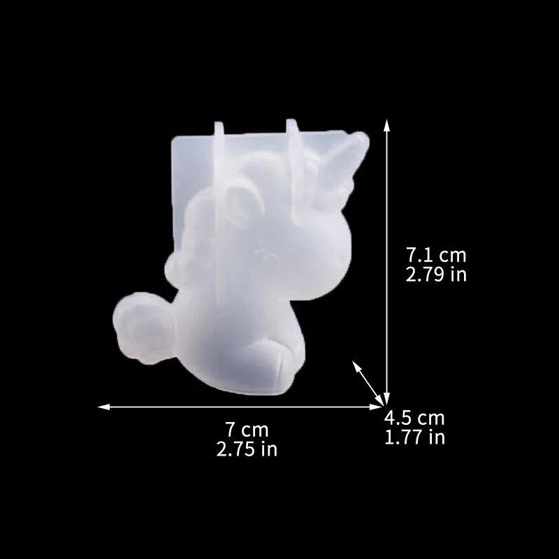 3D Geometric Silicone Unicorn  - đánh giá và giá Soap Making Utensils