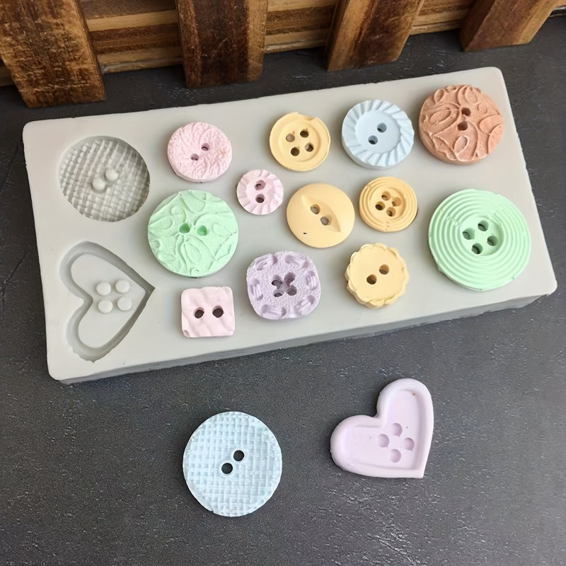 Buttons Shape Silicone Mold Si - đánh giá và giá Soap Making Utensils
