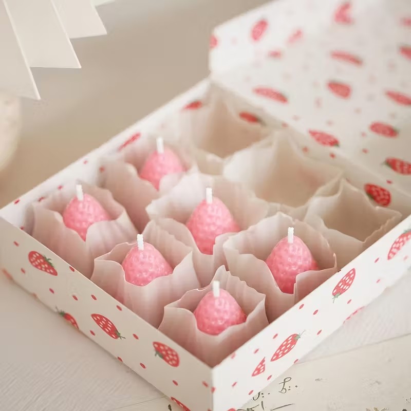 Strawberry Silicone Candle Mol - đánh giá và giá Soap Making Utensils