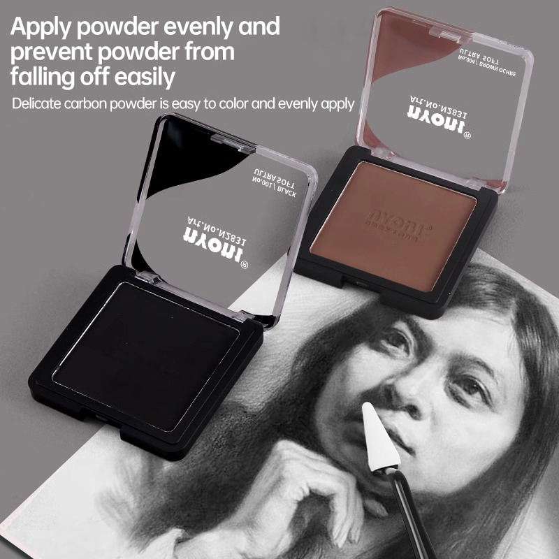 NYONI 6Colors DRY WET Sketch T - đánh giá và giá Activated Charcoal Powder