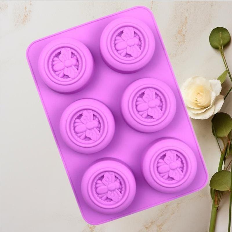 NEW 6 Holes Round Bees Pattern - đánh giá và giá Soap Making Additives