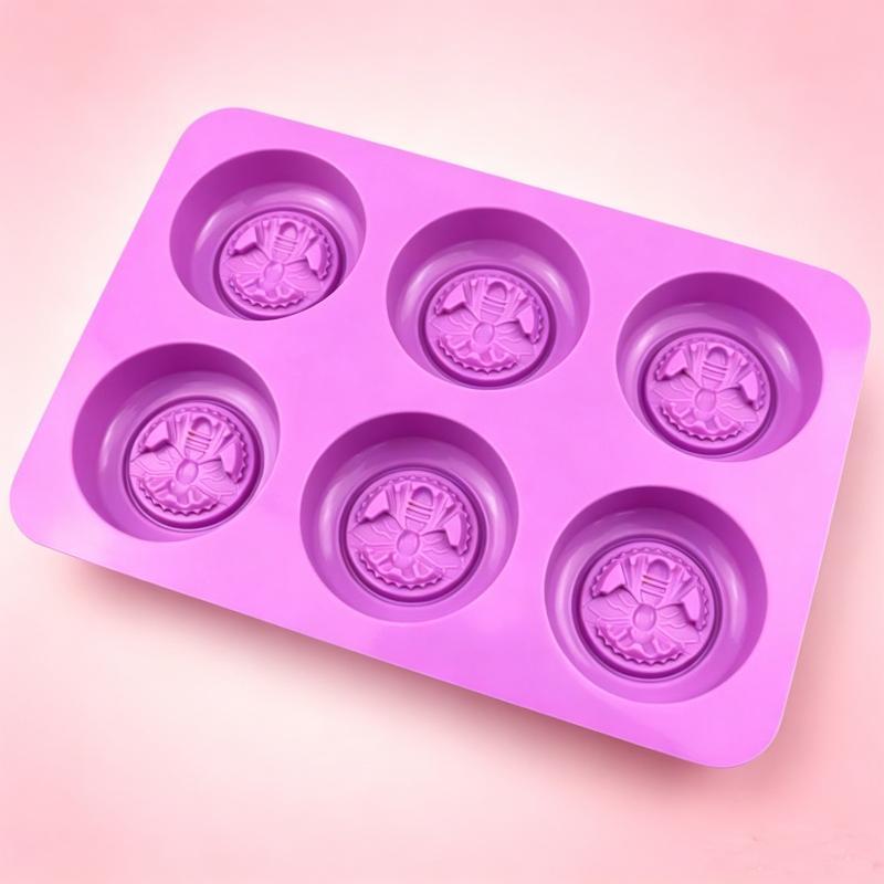 NEW 6 Holes Round Bees Pattern - đánh giá và giá Soap Making Additives