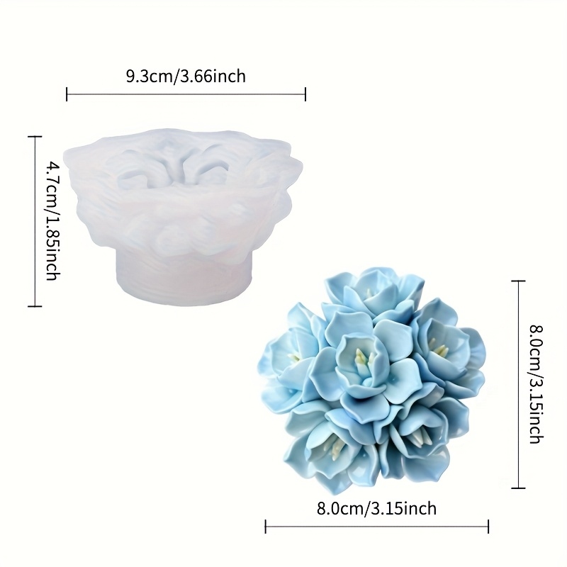 1 Hydrangea Candle Silicone Mo - đánh giá và giá Soap Making Dish