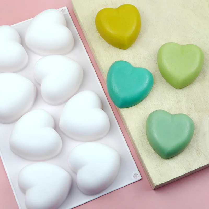 Love Heart Silicone Soap Mold  - đánh giá và giá Soap Making Utensils