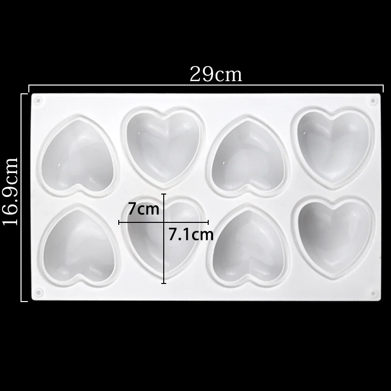 Love Heart Silicone Soap Mold  - đánh giá và giá Soap Making Utensils