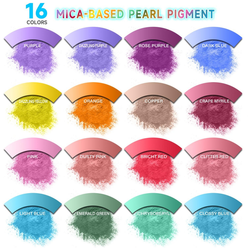 16Color Mica Powder Set，Per Pa - đánh giá và giá Oxide Pigment Soap