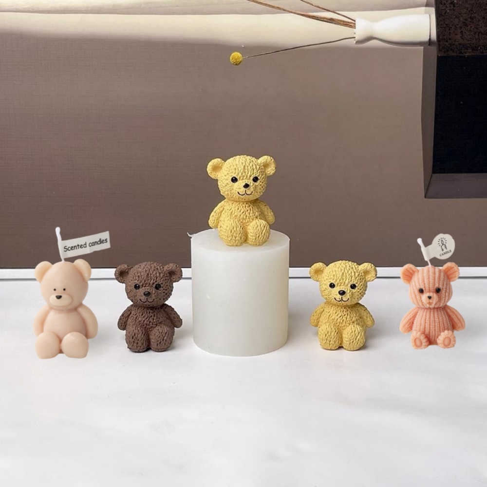 3D Cute Bear Candle Making Mou - đánh giá và giá Soap Making In Home