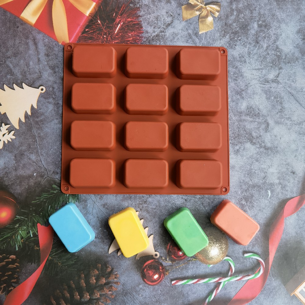 12 Cavity Square Silicone Soap - đánh giá và giá Soap Making Store