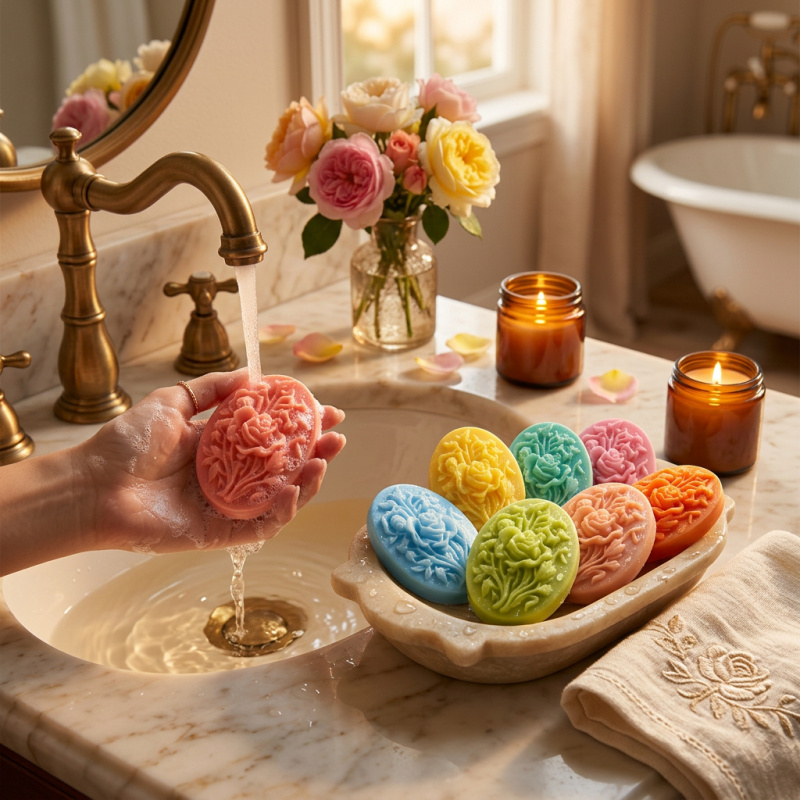 4 Silicone mold with flower sh - đánh giá và giá Soap Making Dish