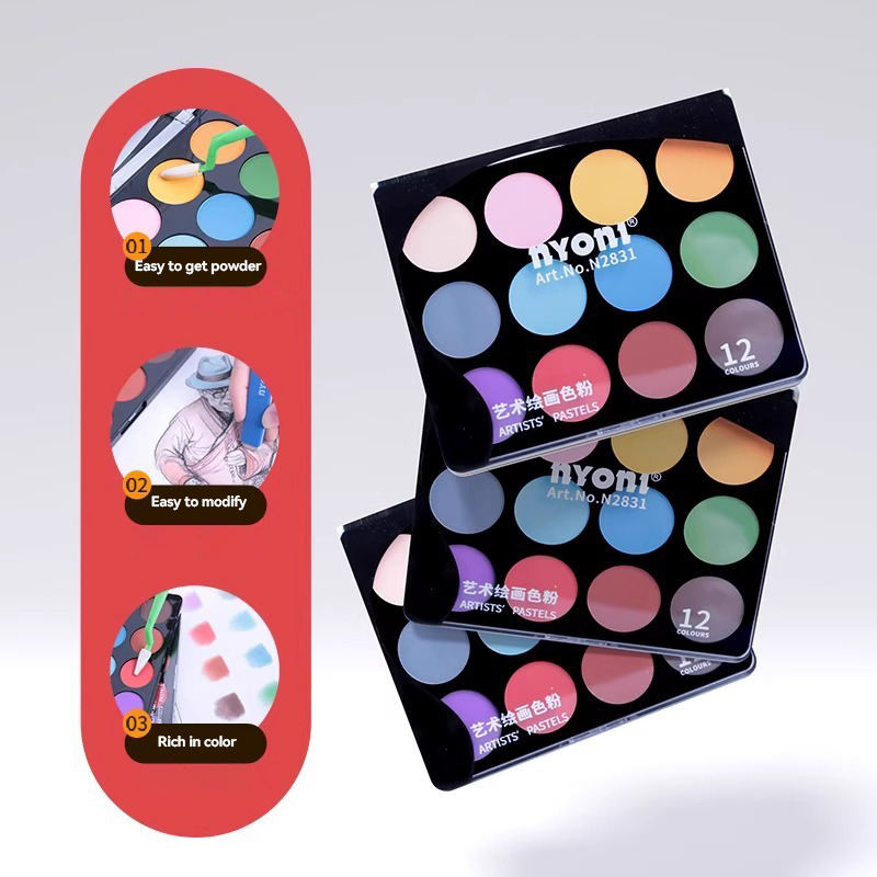 NYONI 12Colors Ultra Soft Arti - đánh giá và giá Activated Charcoal Powder
