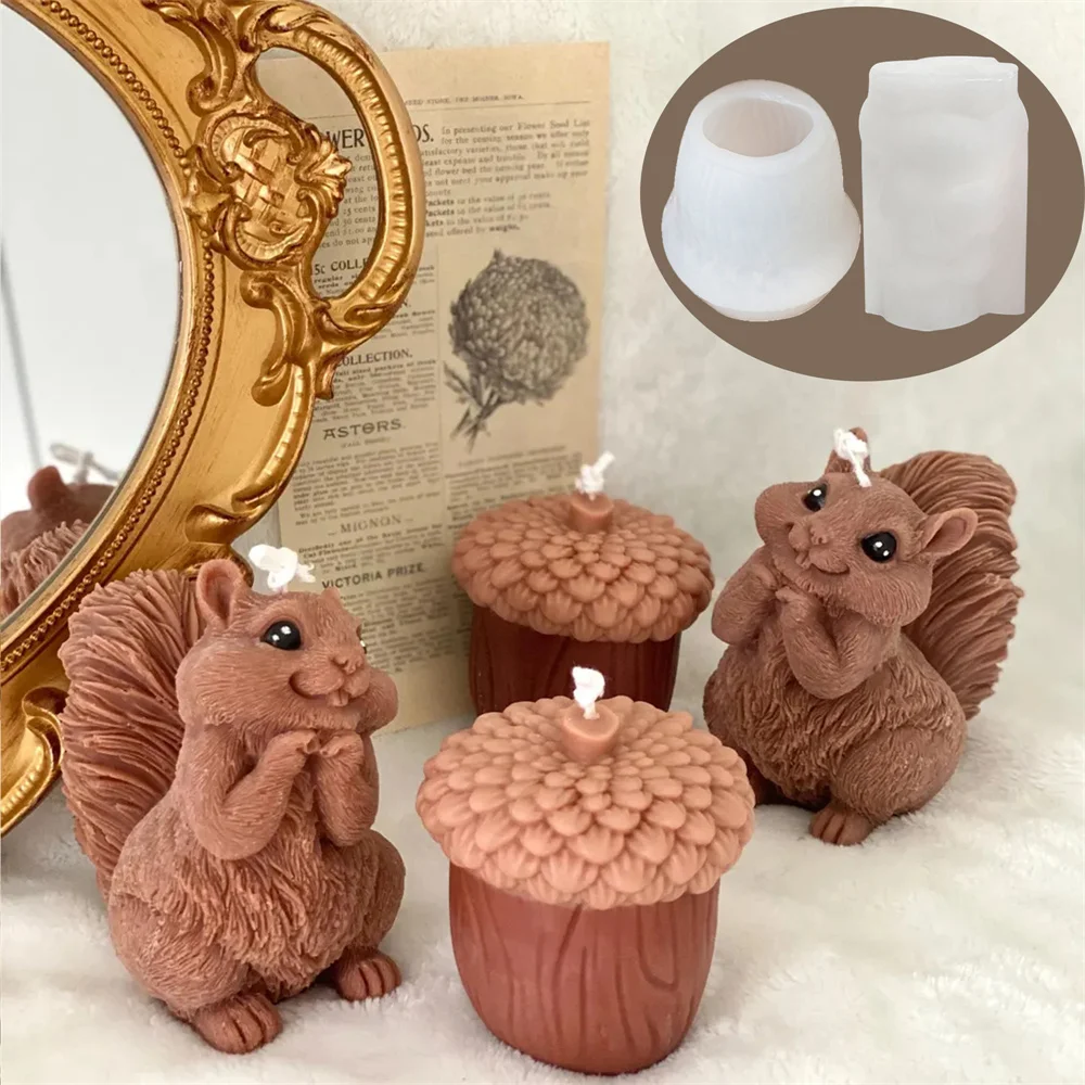 Cute Squirrel Candle Silicone  - đánh giá và giá Soap Making Additives