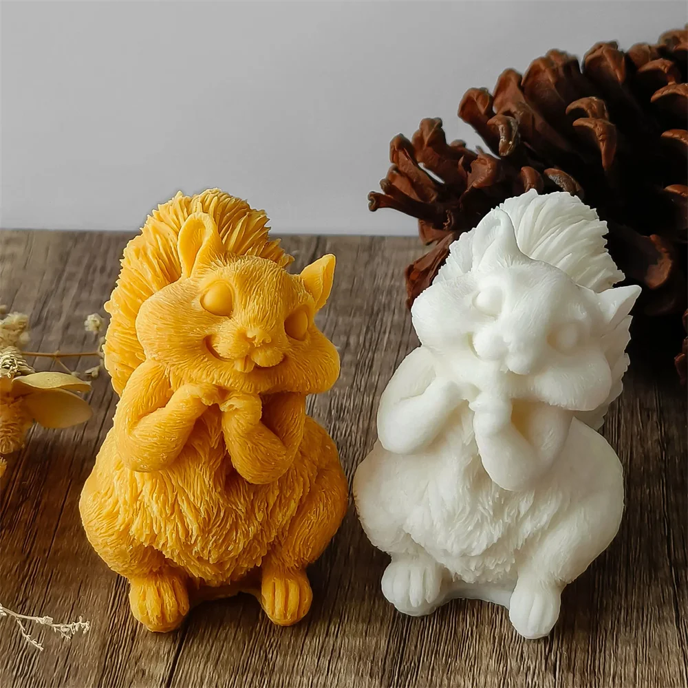 Cute Squirrel Candle Silicone  - đánh giá và giá Soap Making Additives