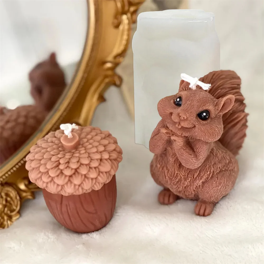 Cute Squirrel Candle Silicone  - đánh giá và giá Soap Making Additives