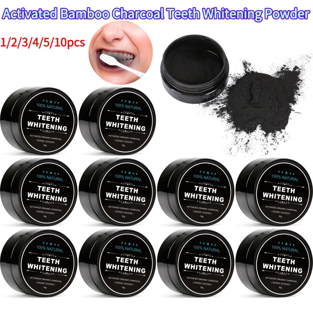 Teeth Whitening Powder Natural - đánh giá và giá Activated Charcoal Powder
